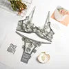 Night Wear Sexy Lace Two Piece Set Bra and G String Briefs Panty Set Transparent Erotic Sexy Lingerie Woman Lingerie Erotic
