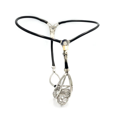 Black Emperor Stainless Steel Men's New Chastity Belt Penis Hollow Cage Invisible Chastity Belt Adult Products Wholesale