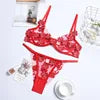Night Wear Sexy Lace Two Piece Set Bra and G String Briefs Panty Set Transparent Erotic Sexy Lingerie Woman Lingerie Erotic