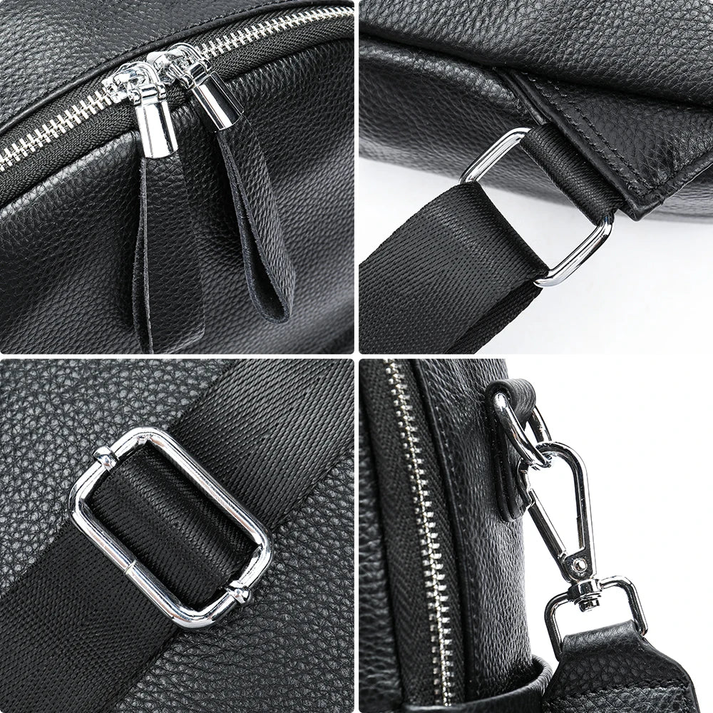 Designer Ladies Lightweight Genuine Leather Convertible Shoulder Satchel Bag Luxury Travel  Work Backpack for Women