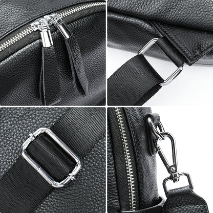 Designer Ladies Lightweight Genuine Leather Convertible Shoulder Satchel Bag Luxury Travel  Work Backpack for Women