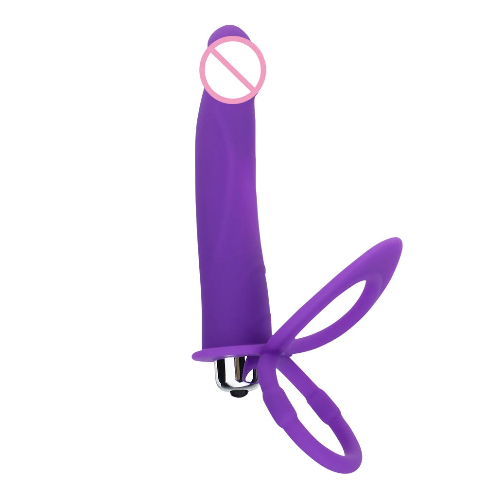 Double Penetration Vibrator Penis Strapon Dildo Vibrator Strap On Penis Anal Plug for Man  Adult Sex Toys for Couple Beginner