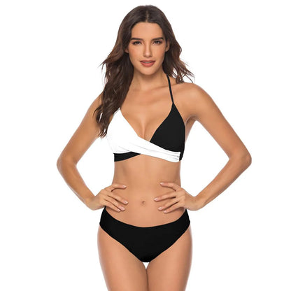 TW890 Hot Popular Sexy Push up Bikinis Set Women Swimsuit Bathing Suit Women Halter Leaf Print Beach Wear Swimwear Custom Bikini
