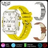 LIGE BWZ85Max 3 Straps GPS Track Smart Watch for Men NFC Gesture Control Fitness Tracker Voice Assistant Answer Call SmartWatch