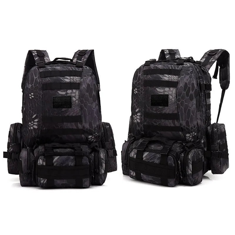 Camouflage Tactical Bag Combination Heavy Climbing Bag Large Capacity Outdoor Hiking Fitness Backpack