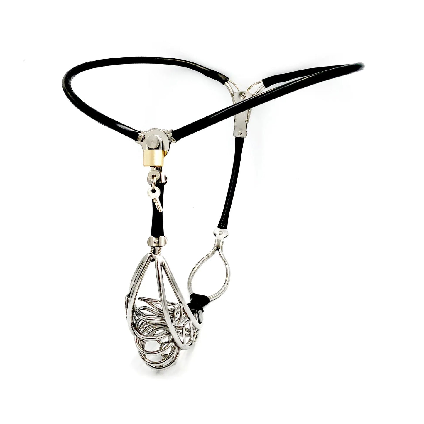 Black Emperor Stainless Steel Men's New Chastity Belt Penis Hollow Cage Invisible Chastity Belt Adult Products Wholesale