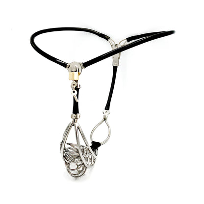 Black Emperor Stainless Steel Men's New Chastity Belt Penis Hollow Cage Invisible Chastity Belt Adult Products Wholesale