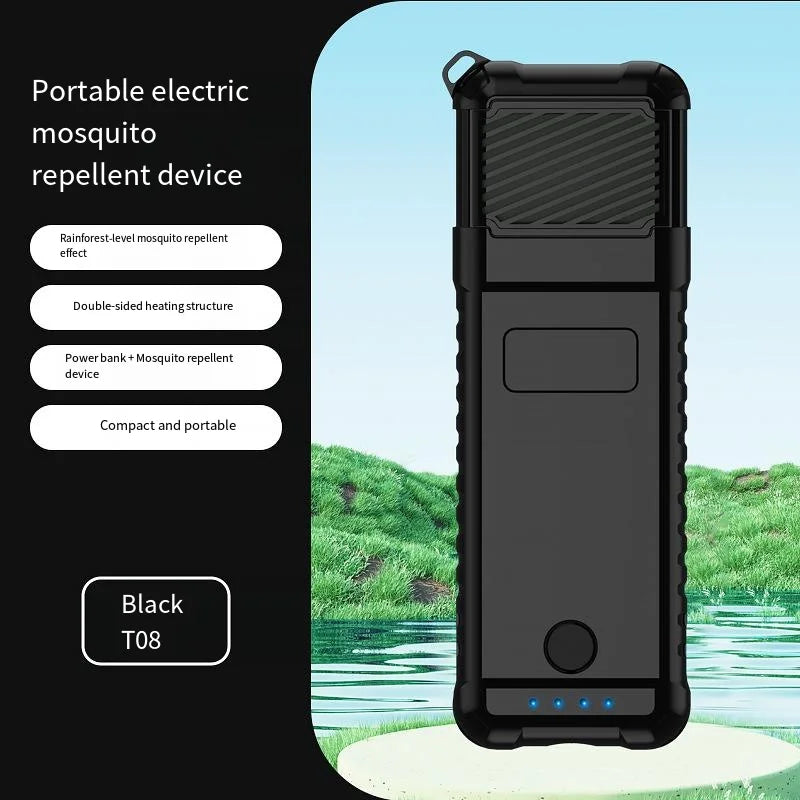 Portable Backpack Rechargeable PVC Electric Mosquito Repellent Double Side Heating Device Camping Hiking Picnic Tour All Seasons