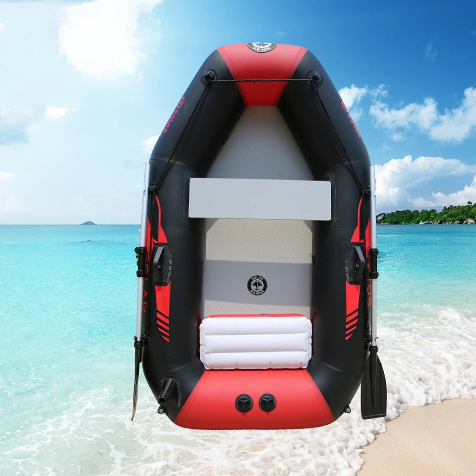 1 Person 175 Cm Rowing Inflatable PVC Fishing Boat Kayak Canoe Raft Dinghy Hovercraft Air Deck Bottom With Free Accessories