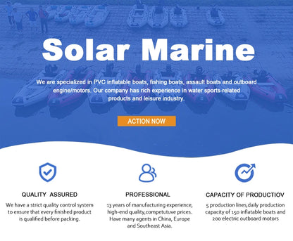 Solar Marine 2M Inflatable Fishing Boat Wooden Floor Racing Boats and Surfing Kayak for Adult Outdoor Watersport IB Accessories