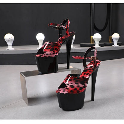 shoes for women 2022 Fashion Women Pumps Retro Thin Heels Sandals Leopard Spring Platform Dress Party Wedding Basic Shoes Woman