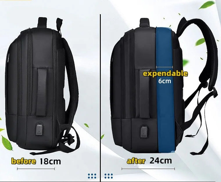 High Quality New Expandable Computer Backpack Large Capacity Travel Backpack for Mens Business Bag 17.3inch Backpack for Men