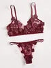 Night Wear Sexy Lace Two Piece Set Bra and G String Briefs Panty Set Transparent Erotic Sexy Lingerie Woman Lingerie Erotic