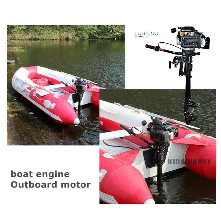 2 Stroke 6Hp Short Shaft Manual Start Gasoline Boat Outboard Motor High Quality Hangkai 6 hp Inflatable Rubber Boat Engines
