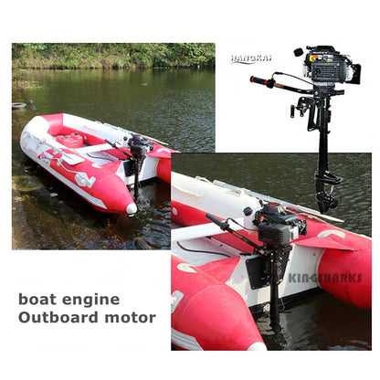 2 Stroke 6Hp Short Shaft Manual Start Gasoline Boat Outboard Motor High Quality Hangkai 6 hp Inflatable Rubber Boat Engines