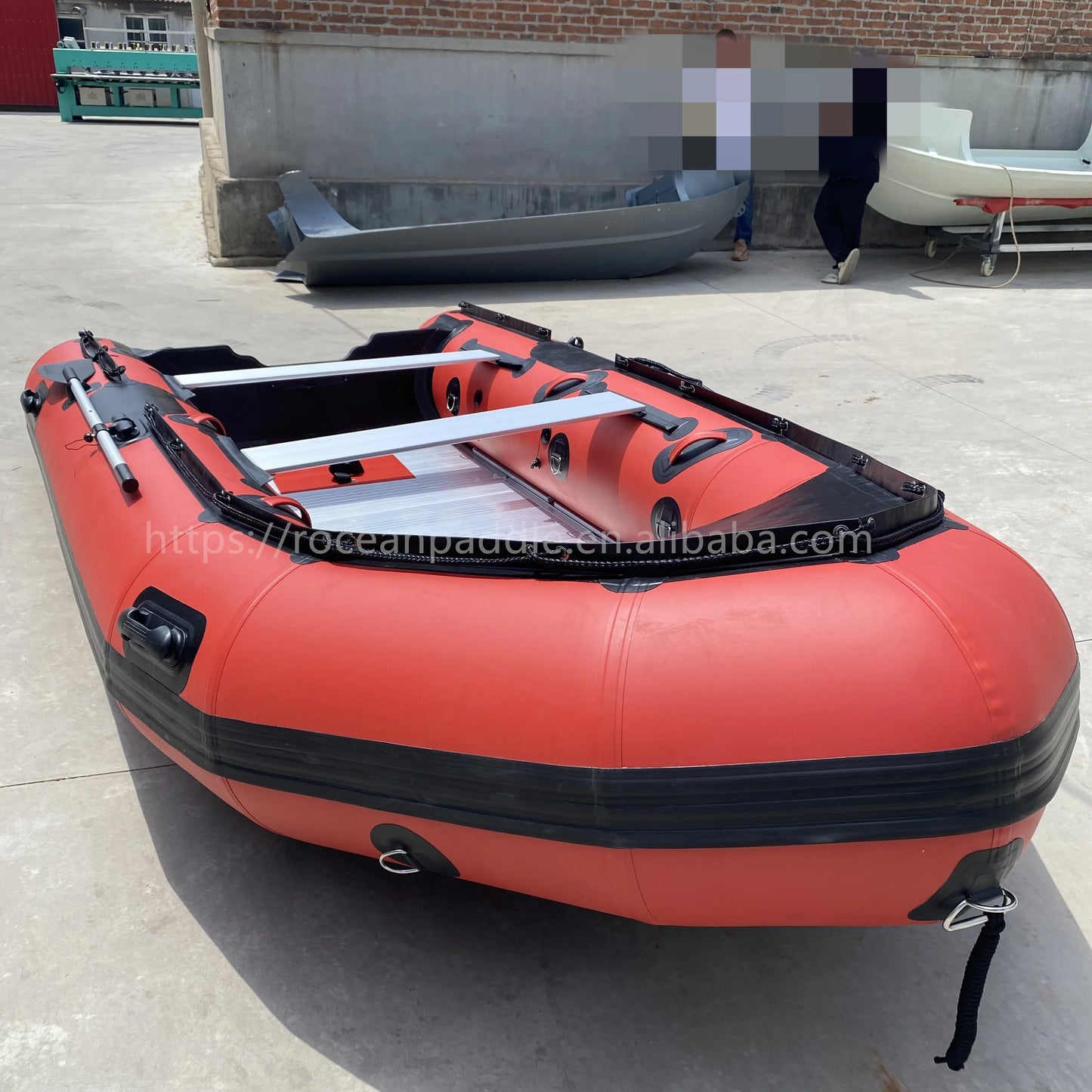 OEM High Quality 0.9MM/1.2MM Pvc Rescue Inflatable Boat 3.8 M Fishing Boat with CE and Motor