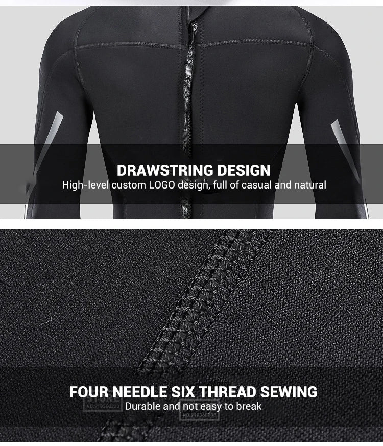 Men Wetsuit 3mm Neoprene Surfing Scuba Diving Snorkeling Swimming Body Suit Wet Suit Surf Kitesurf  Clothes Equipment