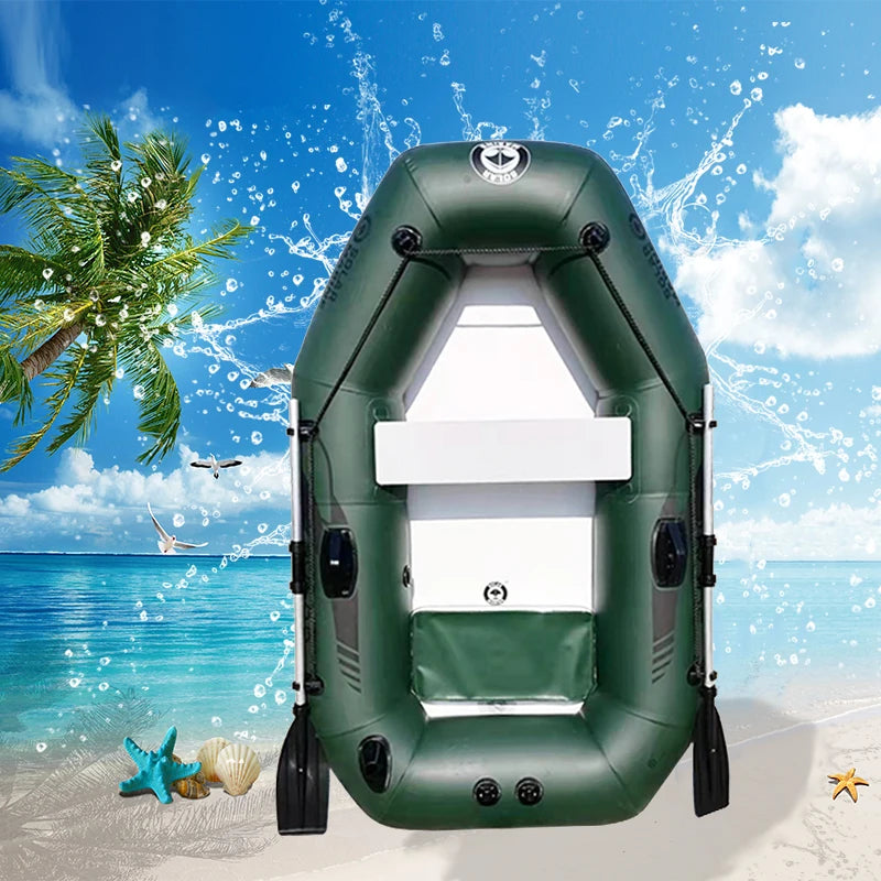 SOLAR MARINE 1.75 M Single Person Inflatable Kayak Pontoon Fishing Boat PVC Touring Rowing Canoe  Gift for Fishing Enthusiasts