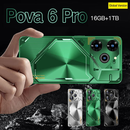 Hot Selling 6.8Inch 5g Smartphone 6800 Mah Original Pova 6 Mobile Phone 16gb + 1tb Android 14.0 Mobile Phone