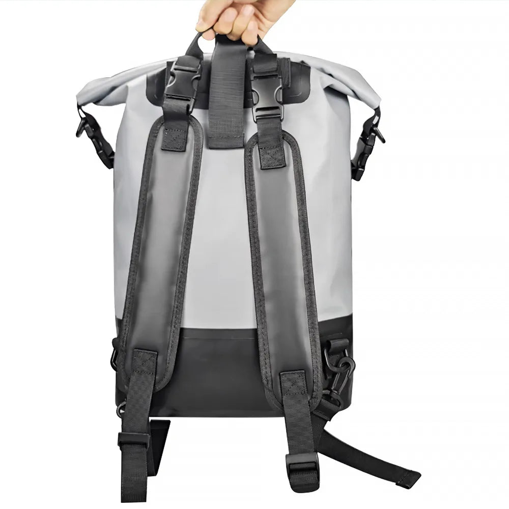 500D PVC Dry Bag 50L Waterproof Backpack with Double Strap for Casual Outdoor Sports