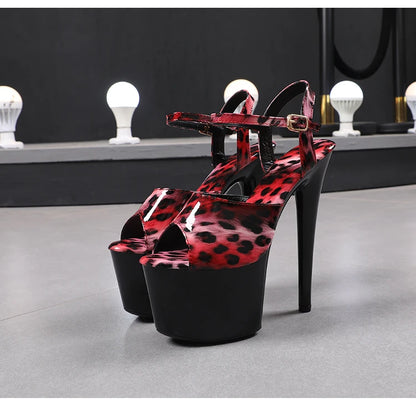 shoes for women 2026 Fashion Women Pumps Retro Thin Heels Sandals Leopard Spring Platform Dress Party Wedding Basic Shoes Woman