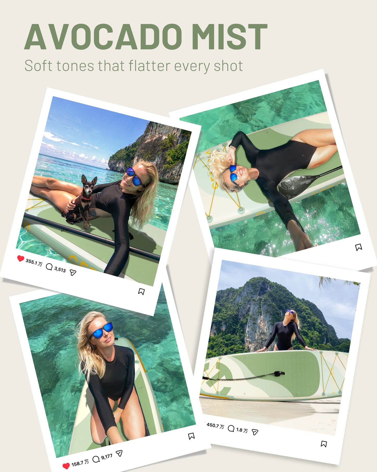 EU Freeship Paddle Board CETANA New Paddle Surf Board 35'' Wide Inflatable Stand up Paddle Board with Excellent Accessories