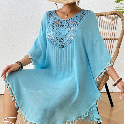 Private Label  No MOQ Woman Sexy Bikini Coverups Crochet Long Sleeve Swimsuit Cover-ups Cover up Beachwear Swimwear
