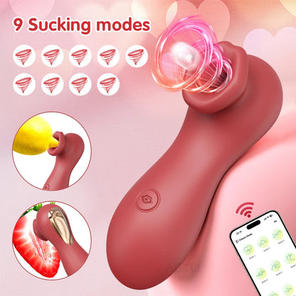 Wholesale  Electric Vibrator Adult Products 9 Suction Modes Clitoral Sucker Vibrator Sucking Vibrator