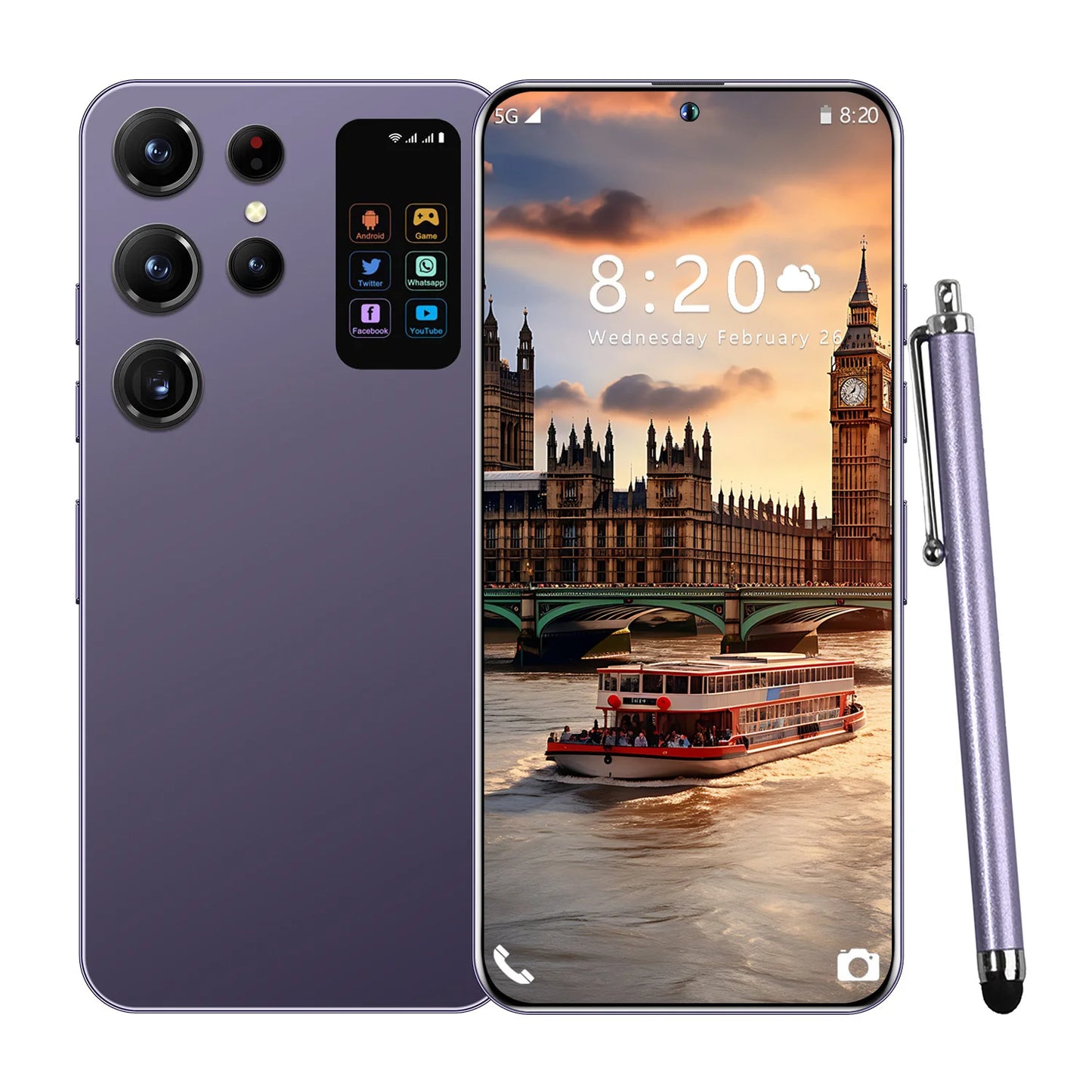 Hot Selling S26 ultra Original 7.3Inch 16GB+1TB Android 5G Smartphones Unlocked Cellular CDMA/LTE for Gaming