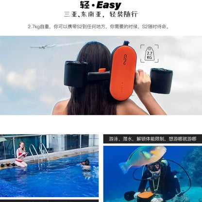 Sinodiving Electric Underwater Sea Scooter: Ideal for Water Sports, Portable for Pool Swimming and Underwater Diving.