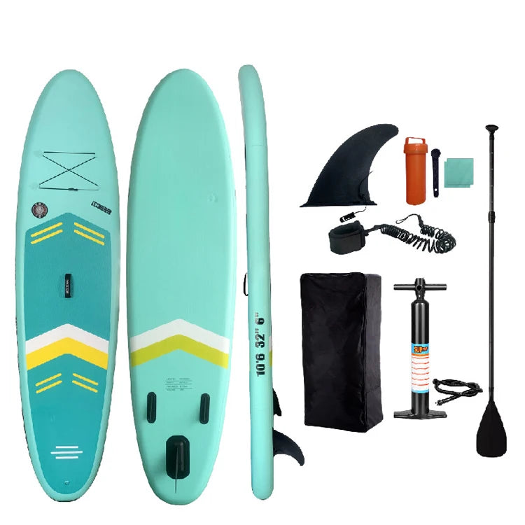 Durable PVC and EVA SUP Paddle Board Inflatable Stand up Surfboard Water Sports for Perfect for Kids and Beginners