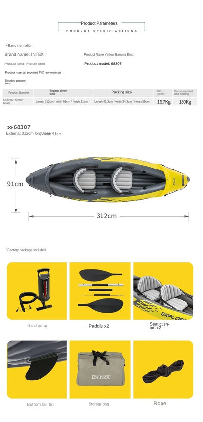 Quality Thickened Portable Large Outdoor Travel Camping Fishing Boat Steamboat Speedboat Travel 1-2  Inflatable Rubber Boat