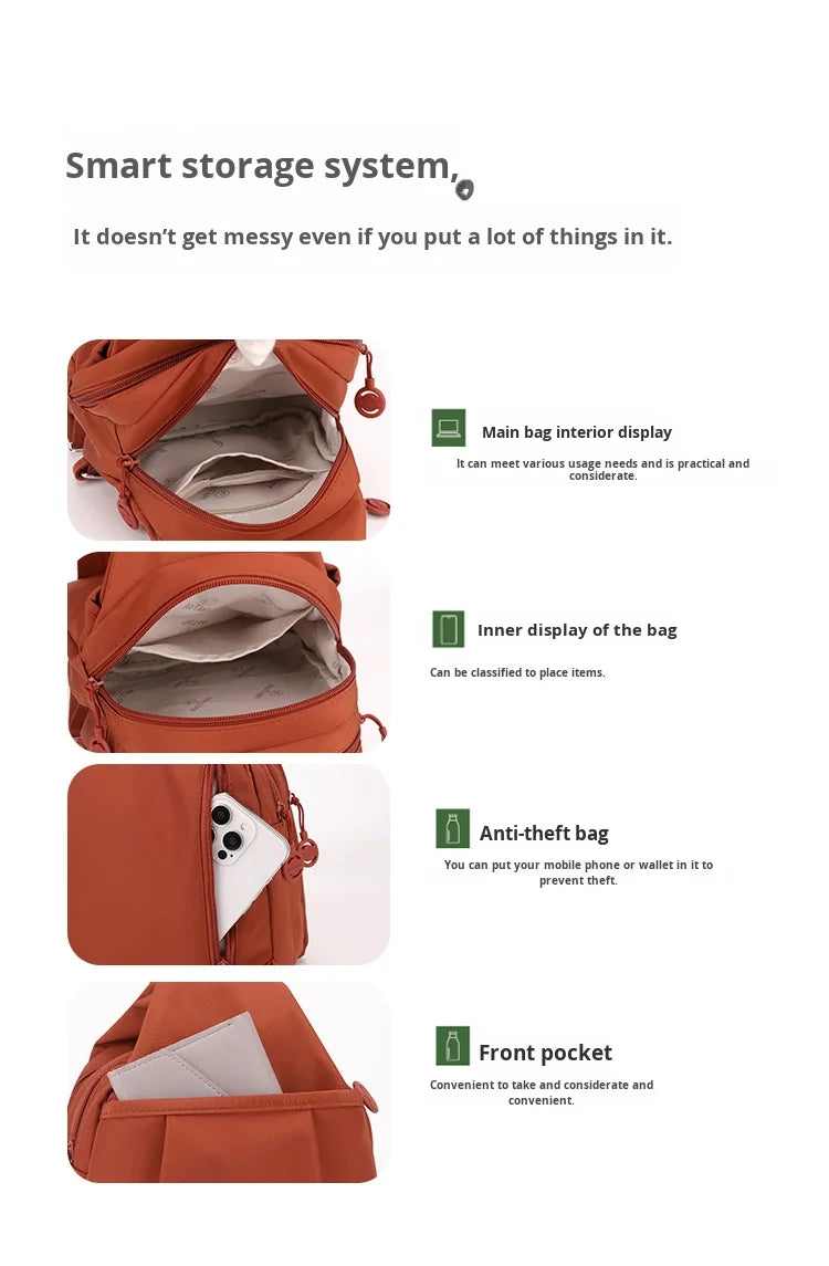 Mini Waterproof Anti-theft Women's Chest Bag 2025 New Simple Versatile Fashion Oxford Cloth Casual Small Mini Women's Backpack