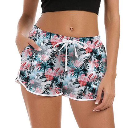 Woman Swim Shorts Women Summer Beach Gym Shorts Mujer Sexy Sport Loose Surf Swimwear Athletic Running Board Short Pant Quick Dry