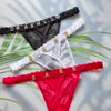 Customized Ladies Letter Thong Sexy High Quality Love Letter Eyelash Lace Panty Flower Women's Panties Lingerie