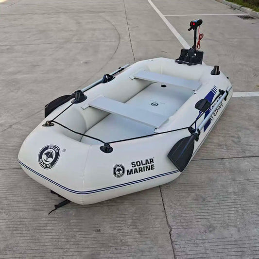B230-3 3 Person 2.3 M PVC air Mat Floor Fishing Boat Inflatable Kayak With 28 Lbs Thrust Trolling Motor and Support Bracket