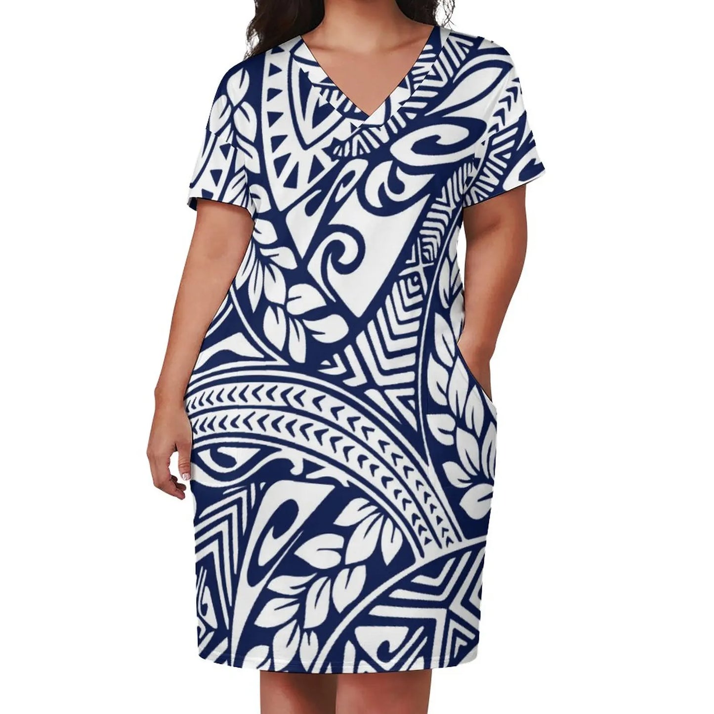 Plus Size Dress Skirts Polynesian Women Island Casual Party Dresses Samoan Design Tribal Dress Hot Sale Polyester Cotton Summer
