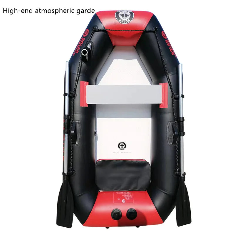 Solar Marine 2 Person PVC Fishing Boat 2M Inflatable Kayak Wear-resistant Canoe Waterplay Craft with Free Accessories