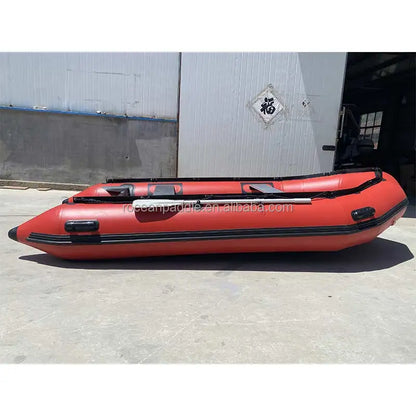 Factory Direct 3.8m Foldable Inflatable Boat Heat Welded PVC/Hypalon Sport Boat for 6 Person Aluminum Floor Dinghy for Sale