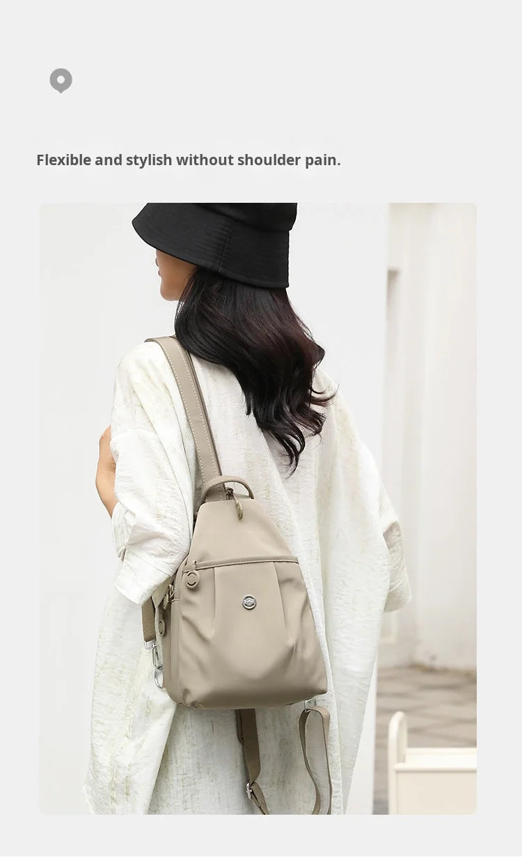 Mini Waterproof Anti-theft Women's Chest Bag 2025 New Simple Versatile Fashion Oxford Cloth Casual Small Mini Women's Backpack