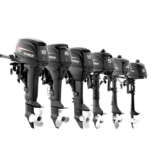 HIDEA 9.8HP 2 Stroke Outboard Engines Water Cooling Boat Motors Short Shaft Engine Rubber Boat Motor Rear Control Two Cylinders