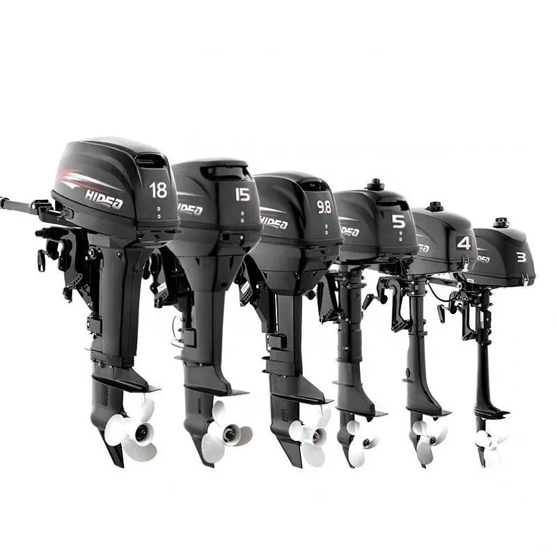 HIDEA 9.8HP 2 Stroke Outboard Engines Water Cooling Boat Motors Short Shaft Engine Rubber Boat Motor Rear Control Two Cylinders