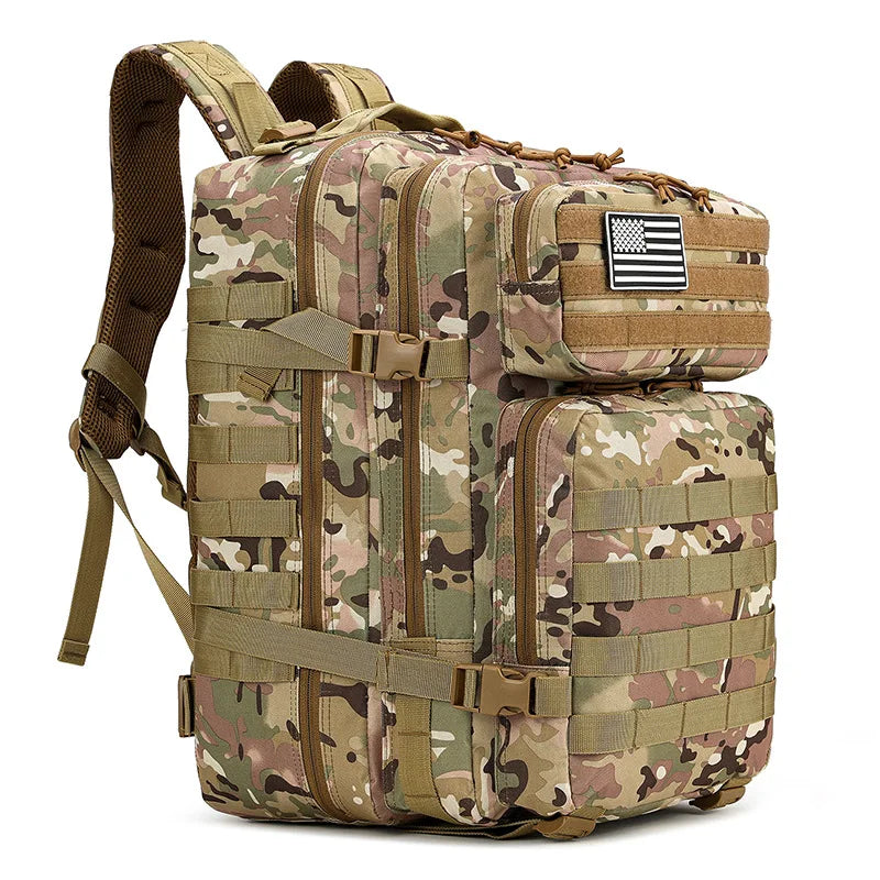 3P Backpack Men's Camping Camouflage Mountaineering Leisure Travel Sports Large Capacity Laptop Outdoor Tactical Backpack