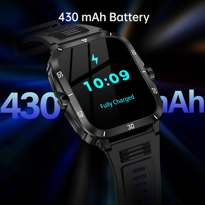 SENBONO KT71 Outdoor Smart Watch Men 1.96''HD Screen Answer Call Sport Heart Rate Big Battery 3ATM Waterproof Watches Smartwatch