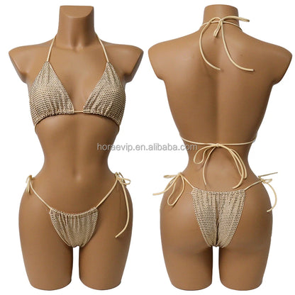 S573 Hot Rhinestone Beach Wear New Color Swimsuit Fabric Swimwear Crystal Bikini