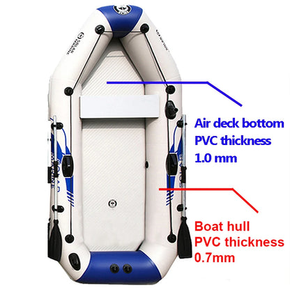 Solar Marine 2 Person PVC Fishing Boat 2M Inflatable Kayak Wear-resistant Canoe Waterplay Craft with Free Accessories