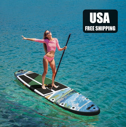11ft 6in extra Wide  Easy to Carry  Inflatable Paddleboard  USA  Warehouse Drop Ship  sup Water Play Surfing