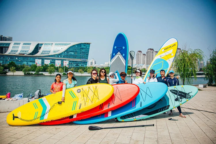 Durable PVC and EVA SUP Paddle Board Inflatable Stand up Surfboard Water Sports for Perfect for Kids and Beginners