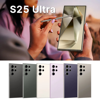 Wholesale 2025 Ultra S25 5G Smartphone Global Unlocked 16G+1T UK Deca Core CPU 108MP Rear Camera 4K HD Display 120Hz Refresh