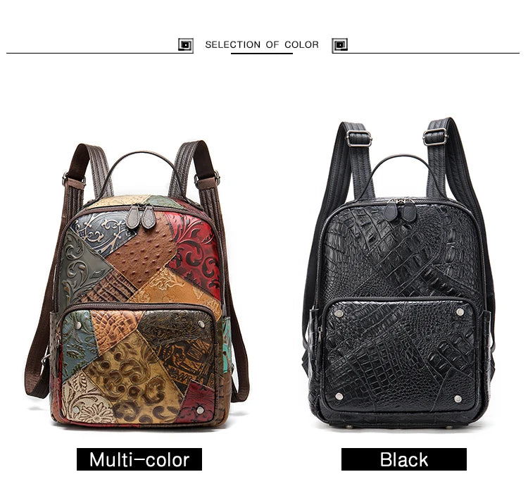 Marrant Genuine Leather Vintage  Girls Backpack High-quality Large-capacity Woman Backpack Luxury Leather Backpack